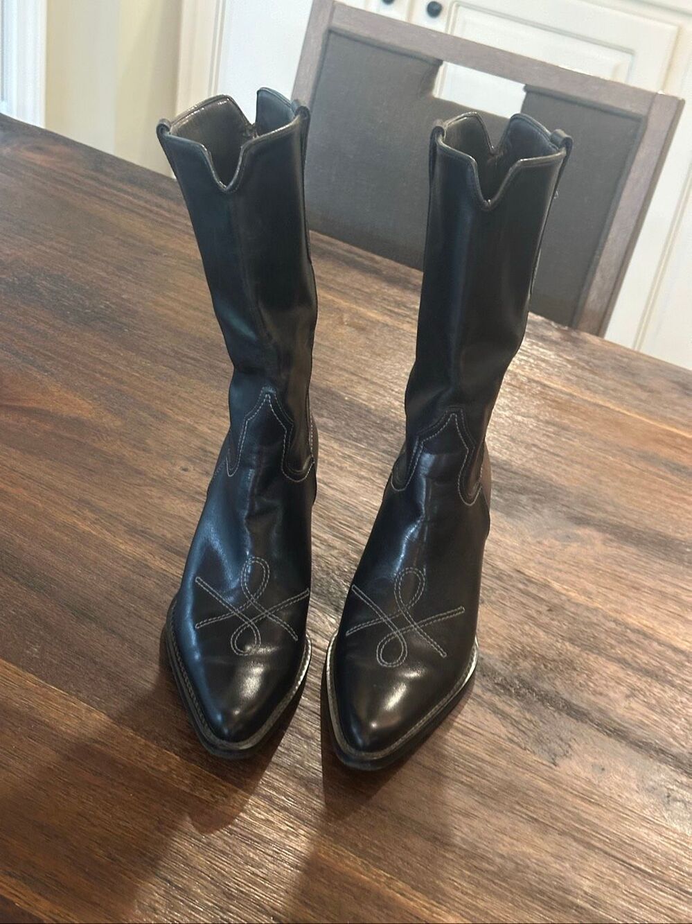 Franco Sarto leather cowboy boot
